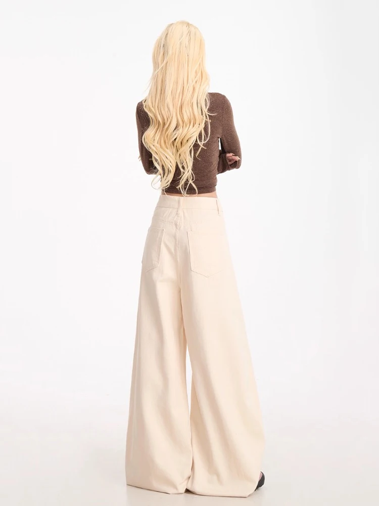 REDDACHiC Frauen Druck Stern Barrel Hosen Casual Lose Schriftzug Low Rise Taschen Breite Bein Grafik Hosen Vintage Y2k Streetwear