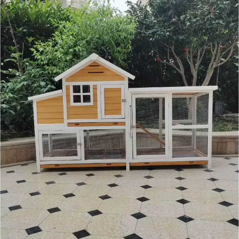 Strong Modern Breathable Portable Pet Cages Houses Chicken Coop and Run with Nesting Boxes Chicken Coop Rabbit Cage
