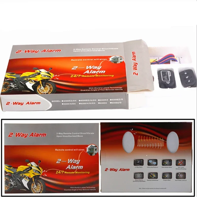 Universal Two-way Motorcycle Scooter Anti-theft Security Alarm System Moto Remote Control Engine Start Alarme Moto Speaker Key