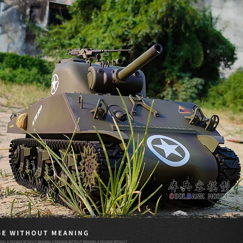 Henglong Remote-controlled Tank 3898-1 Sherman M4a3 Remote-controlled Electric Model Adult Toy Gift From The United States