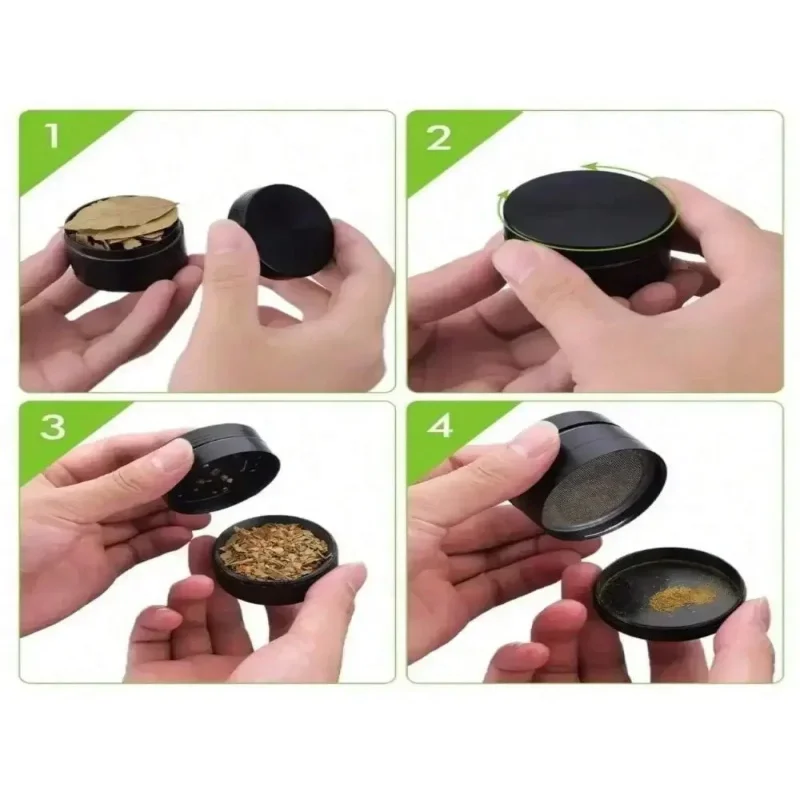 2 بوصة عشب طاحونة التوابل دليل كسارة معدنية مدقة الفلفل هاون الملح قاطعة المطحنة 4-Layers طاحونة أدوات التدخين اكسسوارات #6