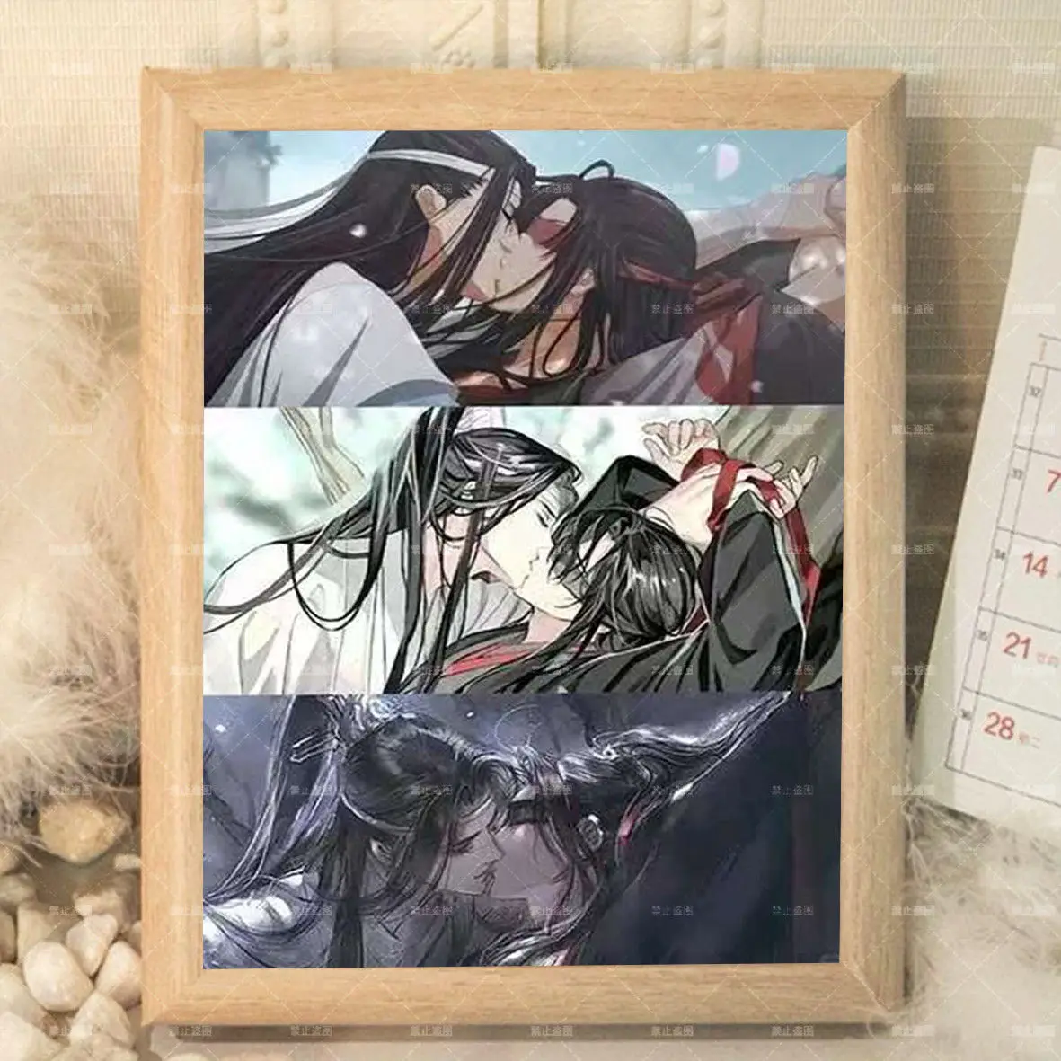 إطار صورة محيطي مخصص وبسيط "Master of the Demonic Path"، هدية لتزيين غرفة النوم من Wei Wuxian LAN Wangji