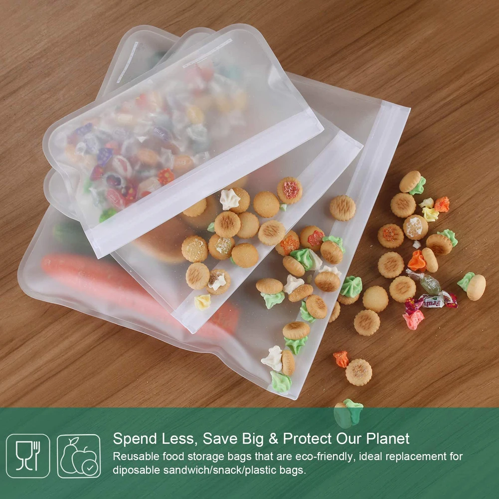 Silicone food preservation bag refrigerator food storage bag fruit and vegetable food sealing bag reusable Zip Shut Bag Cup