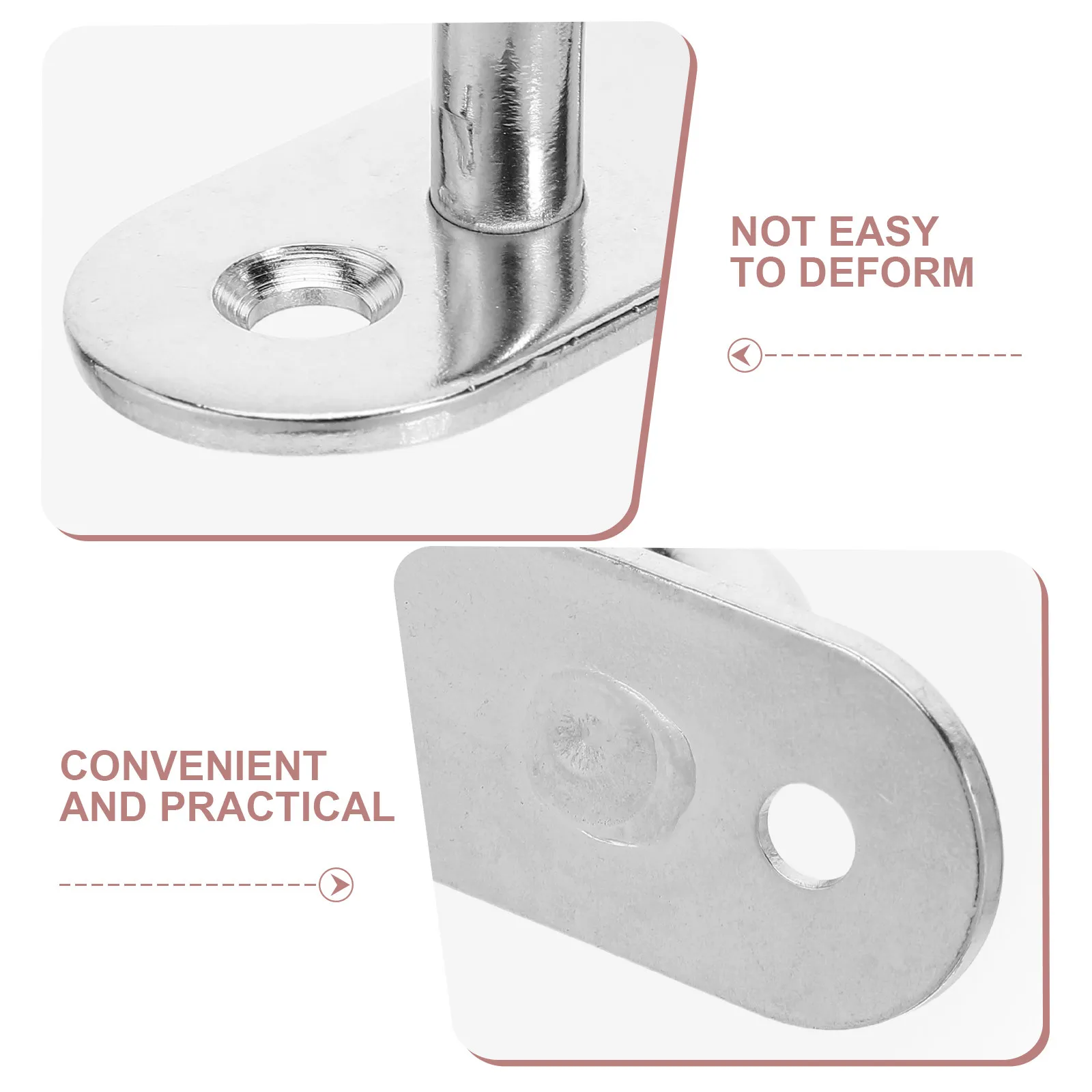 4Sets Ceiling Heavy Anchor Set Stainless Steel Wall Mount Hook Pad Eye Plate for Hammock Swing Yoga Training Outdoor Garden