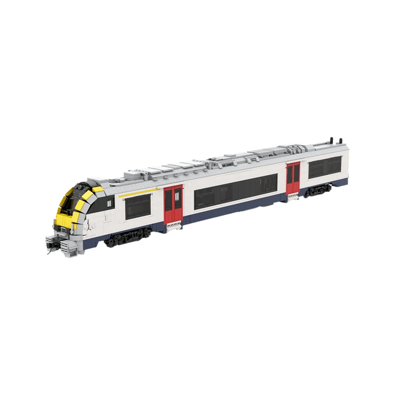 MOC Modern European Electric Passenger Train Building Blocks Set City Commuter Express Railway EMU Model Track Toy Adult Gift