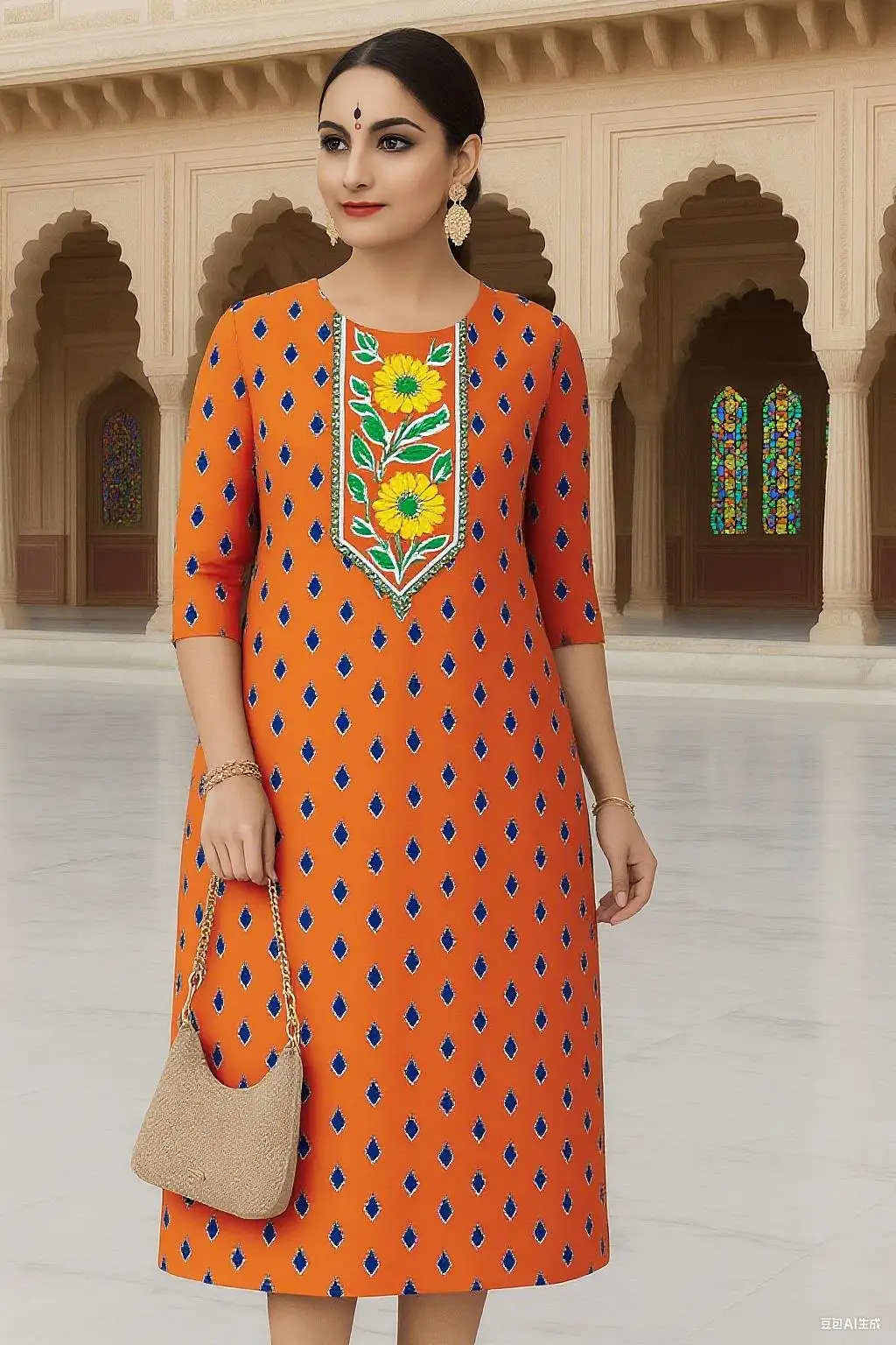 مسلم 2026 المرأة كورت عصرية أنيقة مستقيم أنبوب عادية كورتا الزهور نمط فستان مريح شق تنحنح عباية #5