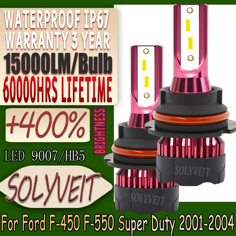 

9007 HB5 60,000 Hours Lifespan Reduce Replacement Frequency Headlight LED For Ford F-450 F-550 Super Duty 2001 2002 2003 2004