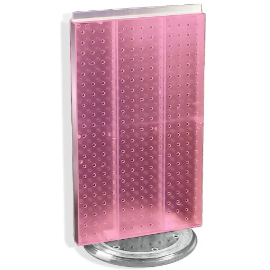 

Azar 700513-PNK Pegboard Two-Sided Counter Display, Translucent Pegboard