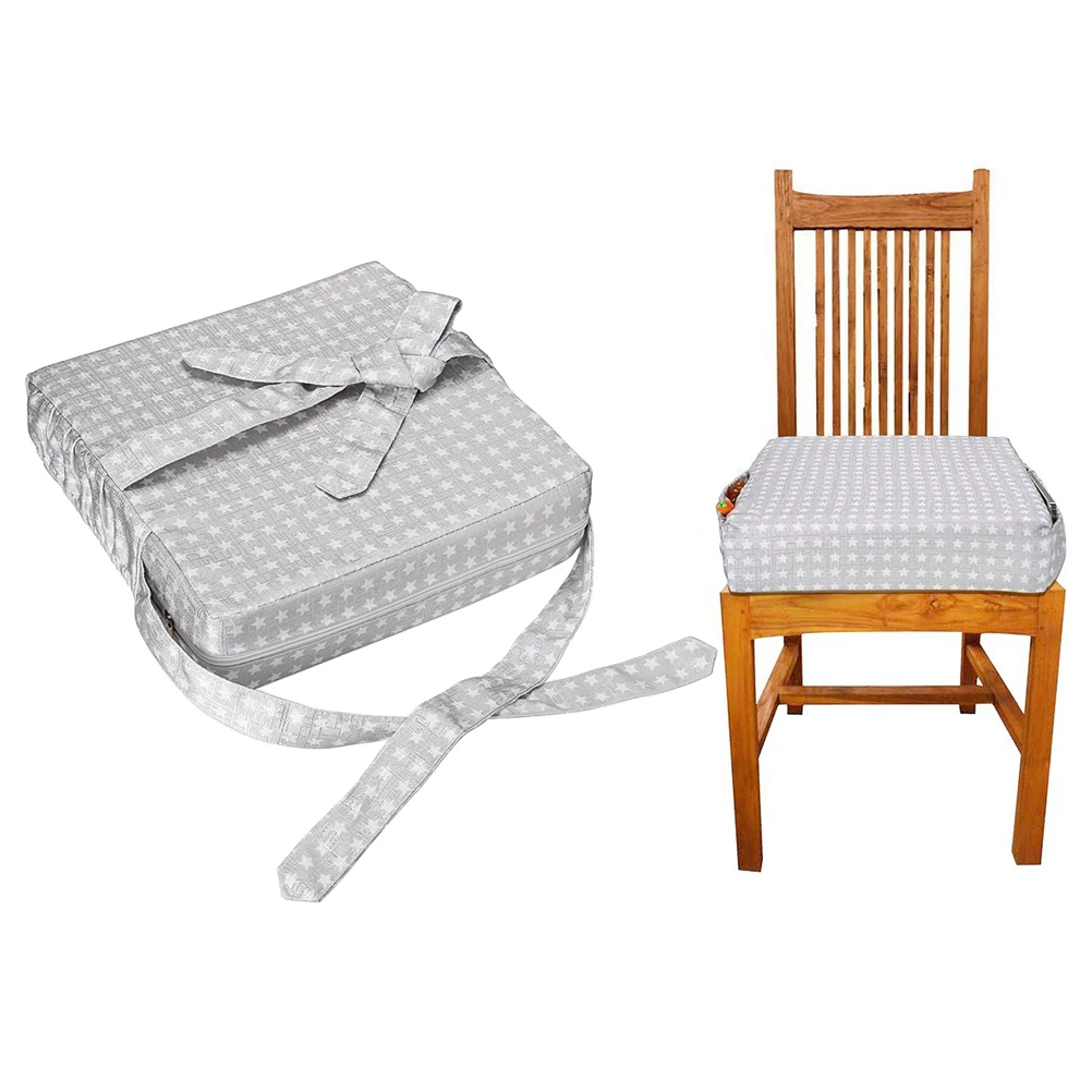 

Eco Friendly Children's Dining Cushion Kids Adjustable Chair Pad Strong Buckles Lightweight Portable Seat Cover Removable Easy