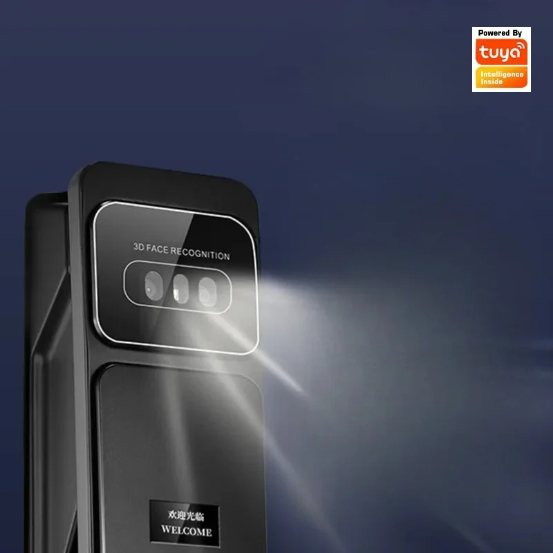 Smart Door Lock with 3D Palm Vein Facial Recognition Fingerprint Electronic Password Anti Theft Visual Cat Eye Monitoring