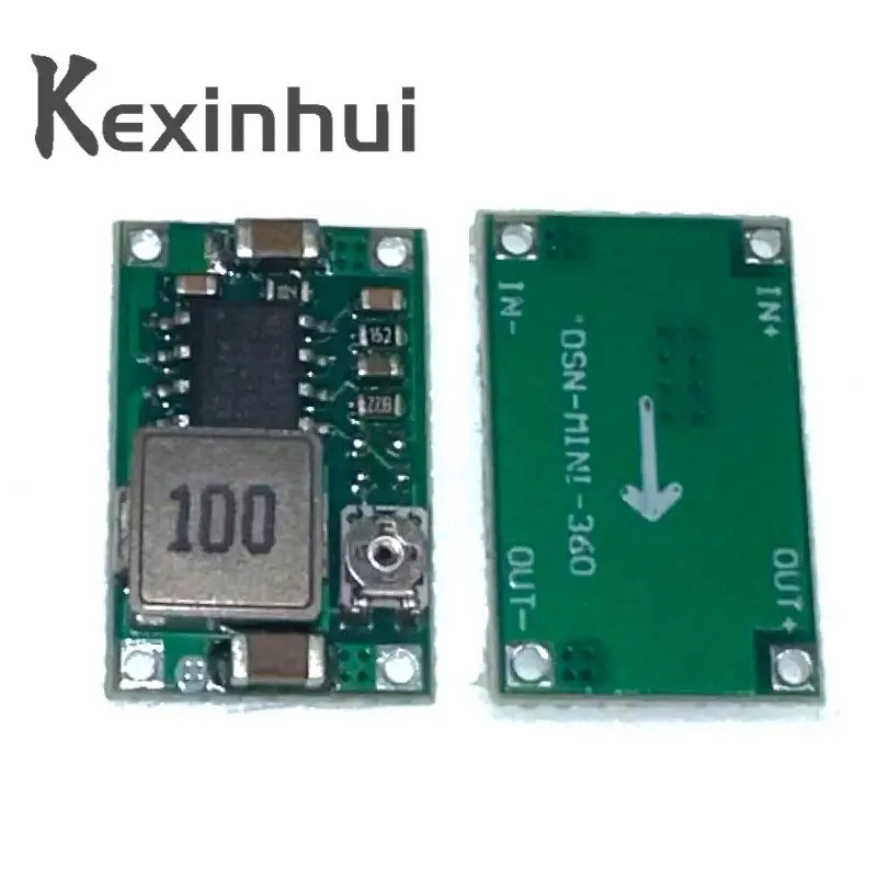 5pcs Mini360 RC 비행기 모듈 미니 360 DC 벅 컨버터 2A 스텝 다운 모듈 4.75V-23V ~ 1V-17V 17x11x3.8mm LM2596