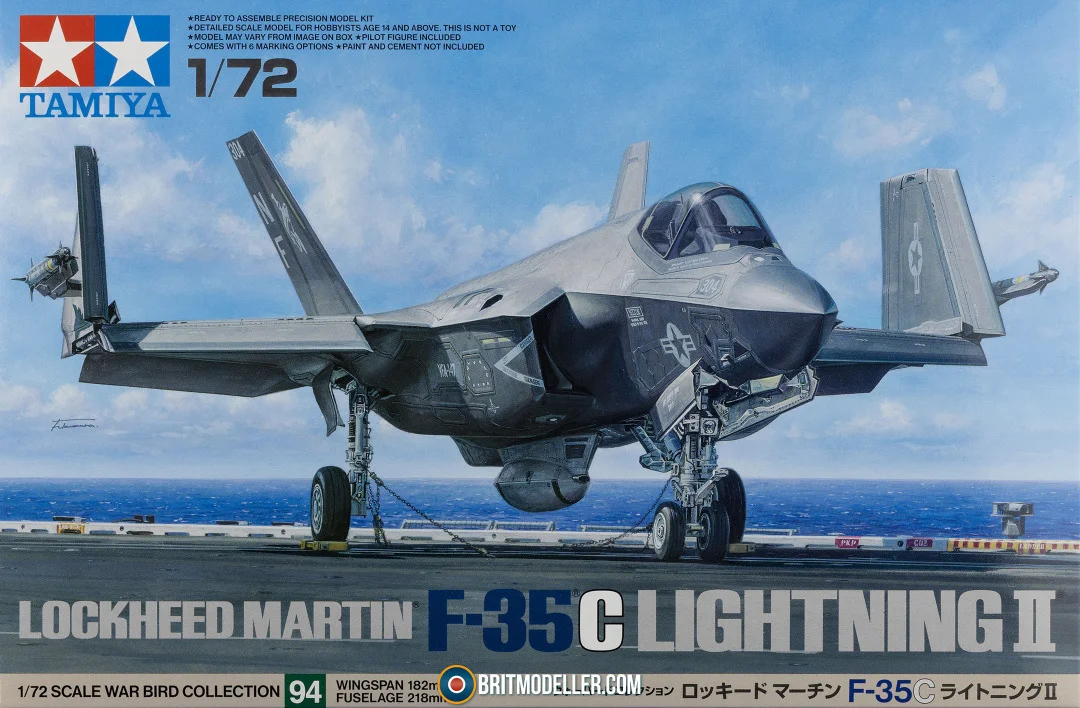 

TAMIYA 60794 Lockheed Martin F-35C Lightning II 1/72 Military Assembled Scale Model Kit DIY Toy, Collection Birthday Gift