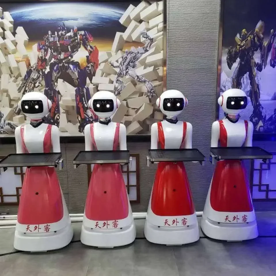 Intelligent Restaurant Robot Waiter Hotel Robot for Delivering Food, Serving Food, Welcoming Guests, Catering and Delivering