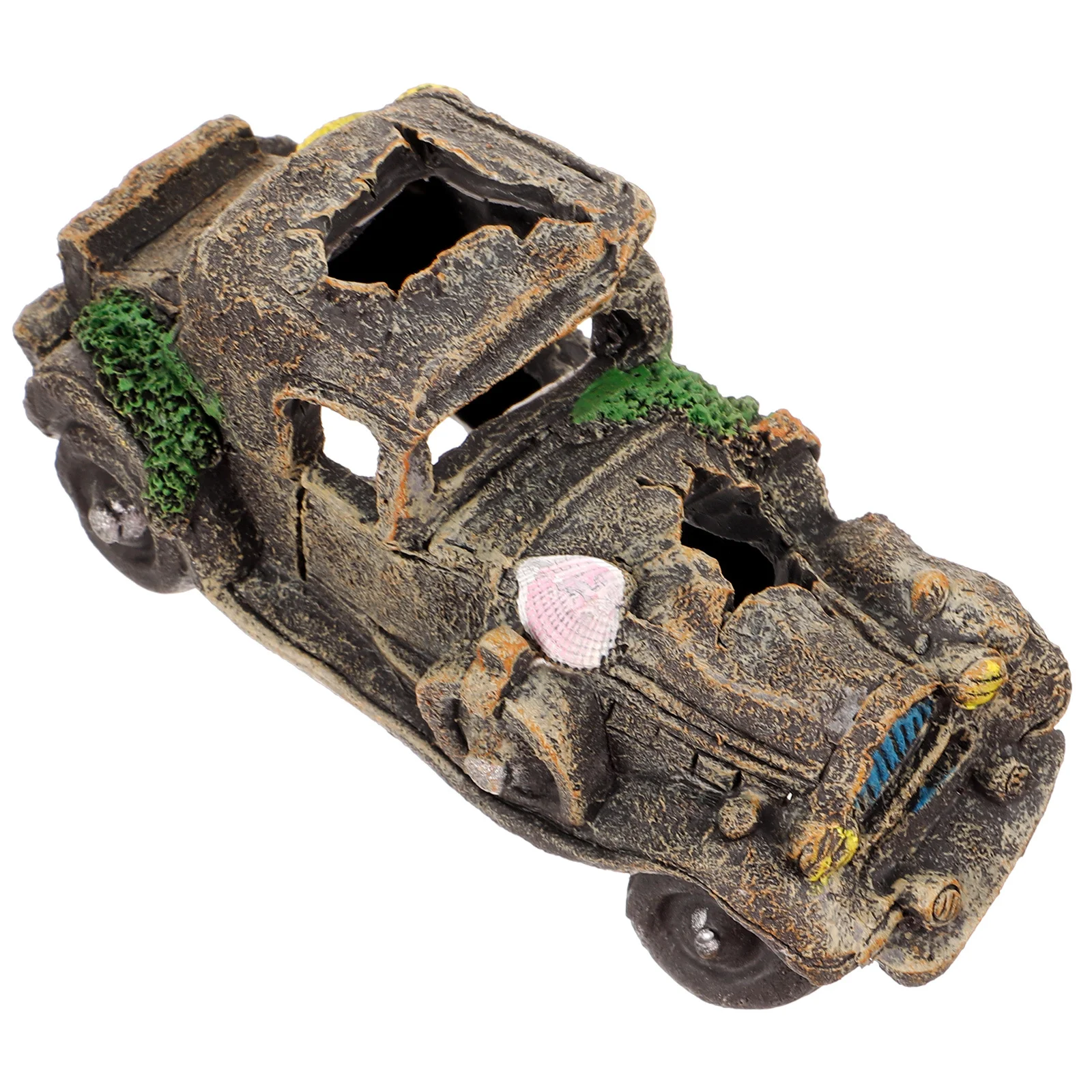 

Resin Car Ornament for Aquarium Fish Tank Decorations with Hiding Betta Fish Tank Decor Large Aquatic Accessories