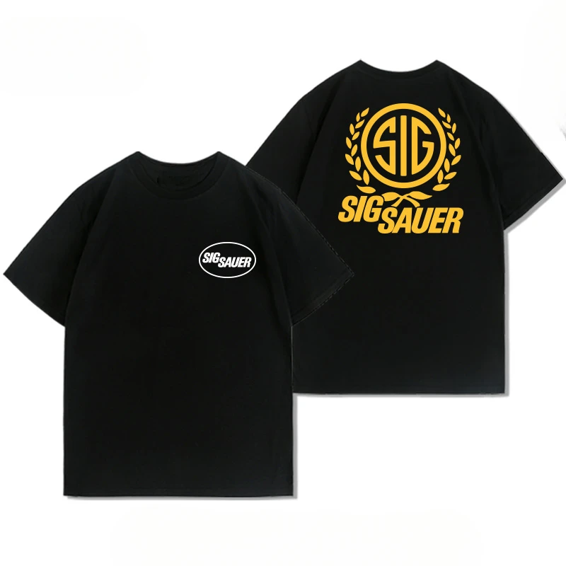 2025, Sommer Tough Guy Club Top SIG SAUER Militär-Baumwoll-T-Shirt für Männer und Frauen, hochwertiges Y2K-Baumwoll-T-Shirt