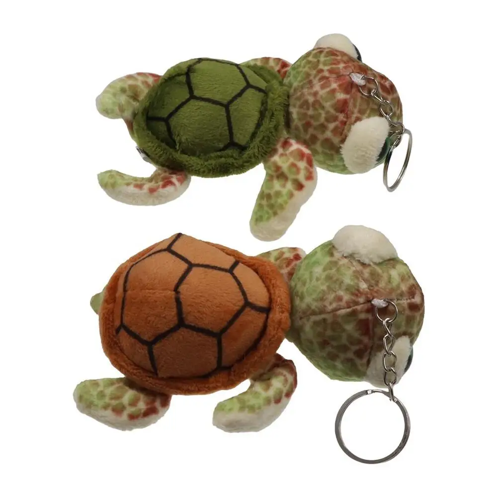 LLavero de peluche de tortuga con dije para mochila, colgante de muñeco de tortuga de peluche suave Ins, llavero de juguete de peluche de 10cm, juguetes para niños