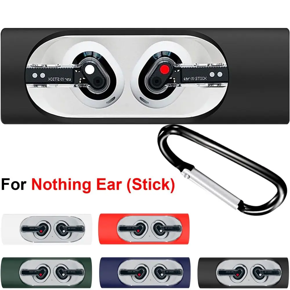 Silicone Bluetooth Earphone Case Dustproof Washable Earbuds Protective Cover Anti-drop Soild Color for Nothing Ear Stick