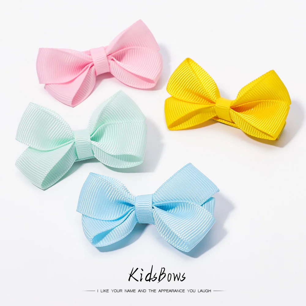 5Pcs/lot Girl\'s Handmade Cute Barrettes Bow Ribbon Hair Bow Clips Hair Clip Hairpins Kids Baby Hair Accessories Headwear