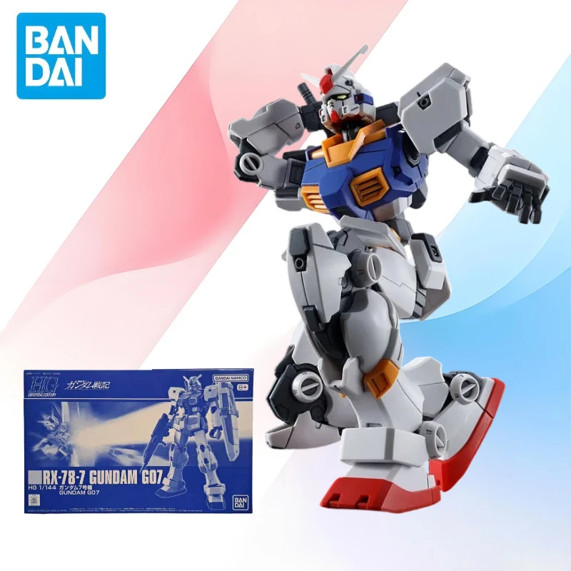 

In Stock BANDAI Original Box HG RX-78-7 GUNDAM G07 Mobile Suit Gundam Action Figure Model Toy Gift for Kids Foam Box Packaging