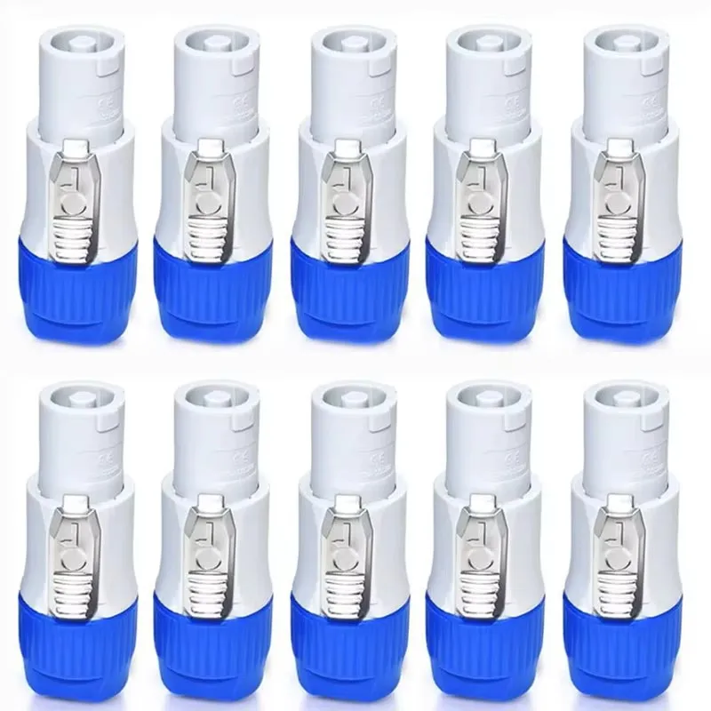 10Pcs 3Pin Powercon XLR Connector 20A Power Plug Power Socket Male Plug Socket XLR Adapter  NAC3FCA NAC3MPA NAC3FCBBlue White