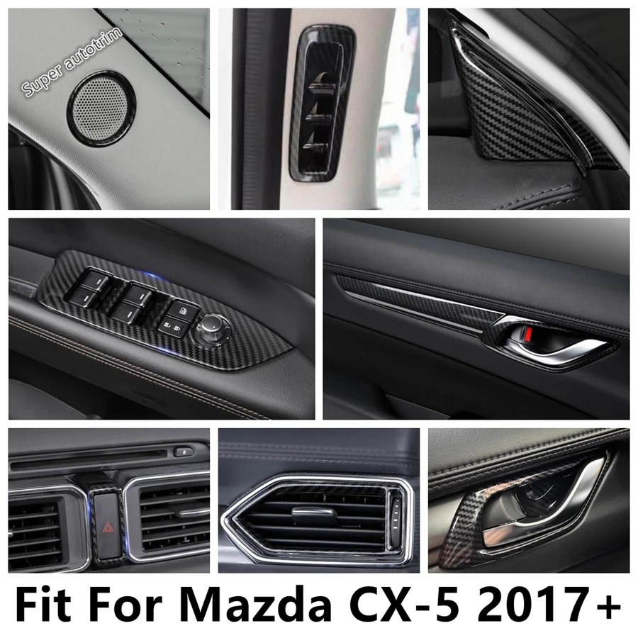 

Pillar A Air Frame / Gear Shift Panel / Handle Bowl / Door Armrest Strip Cover Trim Accessories For Mazda CX-5 CX5 2017 - 2024
