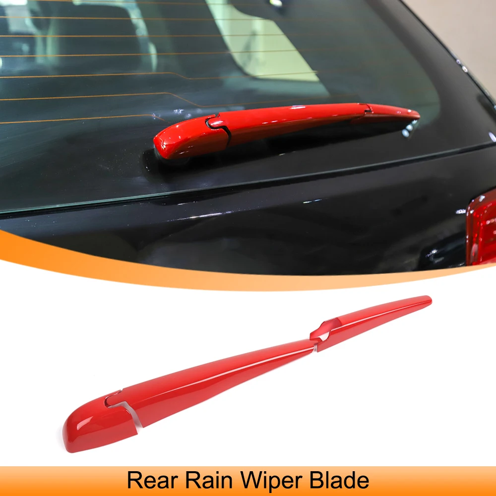 Car Rear Rain Wiper Blade Windscreen Wiper Decoration Cover for Jeep Grand Cherokee 2011-2024 Car Exterior Accessories ABS Red