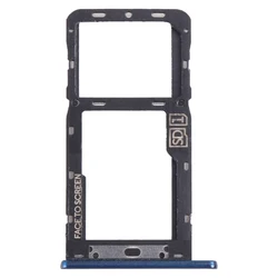 For Motorola Moto G7 Power SIM Card Tray + Micro SD Card Tray (Blue)