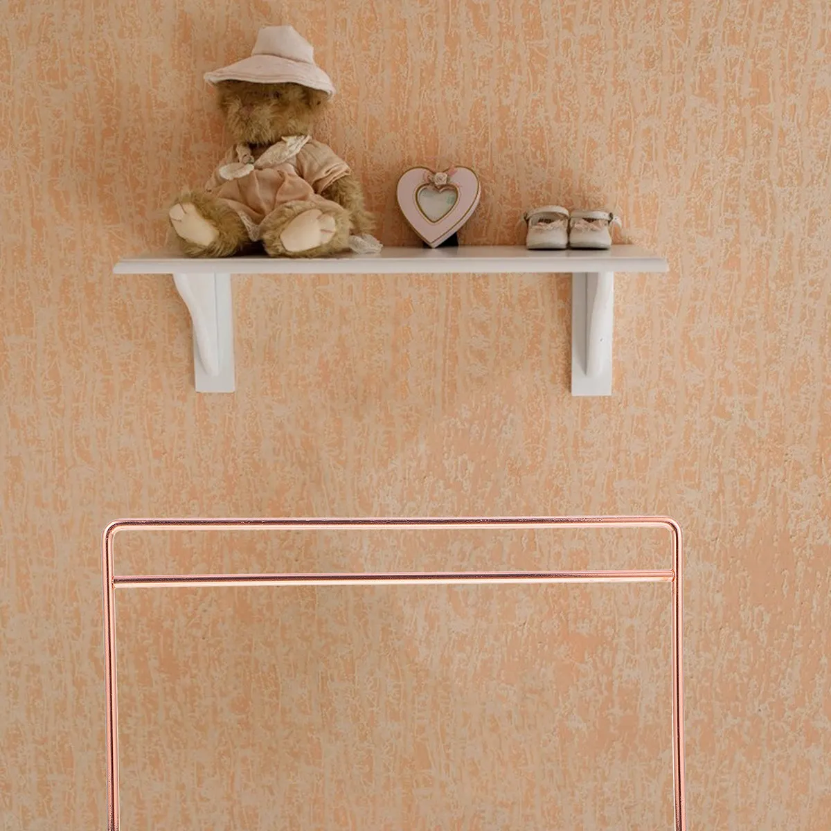 

Mini Garment Organizer Iron Coat Hanger for Mini House Decorative Rack for Clothes Storage Micro Landscape Miniature Furniture