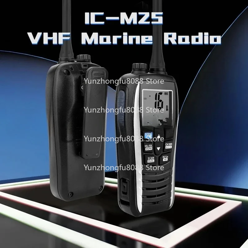 IC-M25 Handheld VHF Marine Radio 5W 5KM Waterproof Walkie Talkie Marine Transceiver