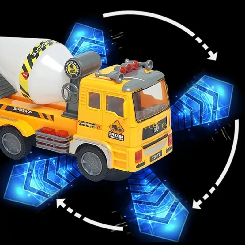 E7CE Colorful Garbage Truck Push Toy with Automatic Bump Function for Kids Use
