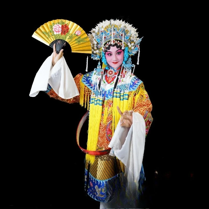 Peking Opera Yue Opera Opera Drama Clothing Supplies Concubine Drunk, Thick Five Phoenix Crown High-end Plum Pie Edged
