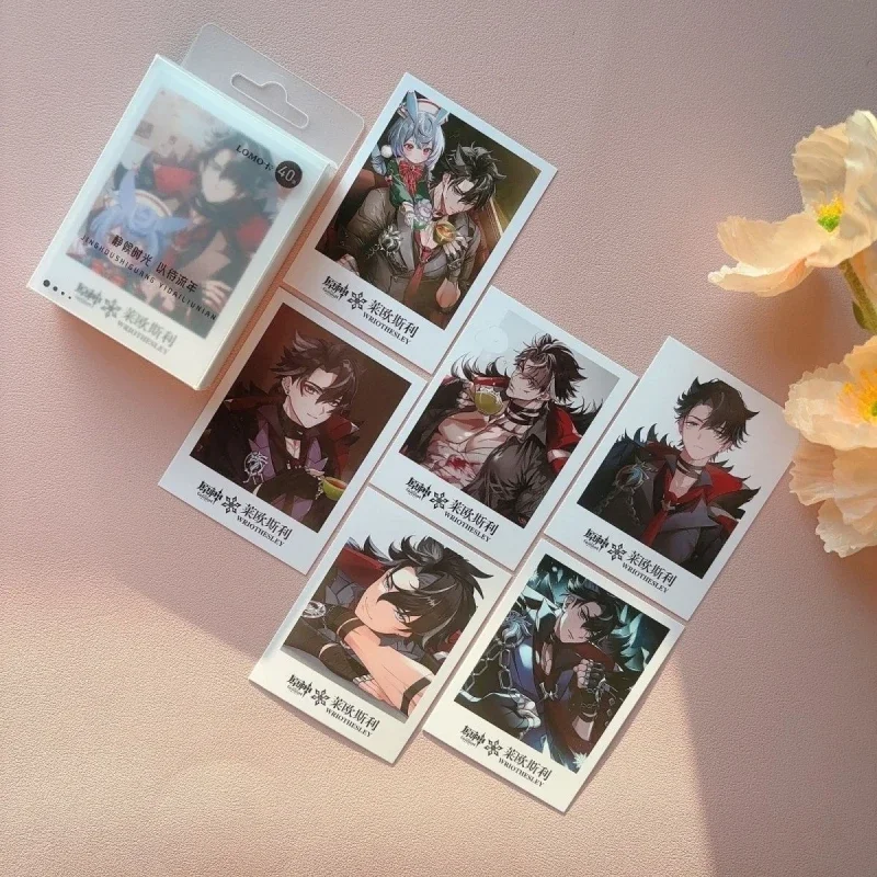 Jeu Genshin Impact Stand Roles Druo Card Photocard, HD Printed, Small Album Photo Cards, GérCollection Postcard, 40 PCs/Set