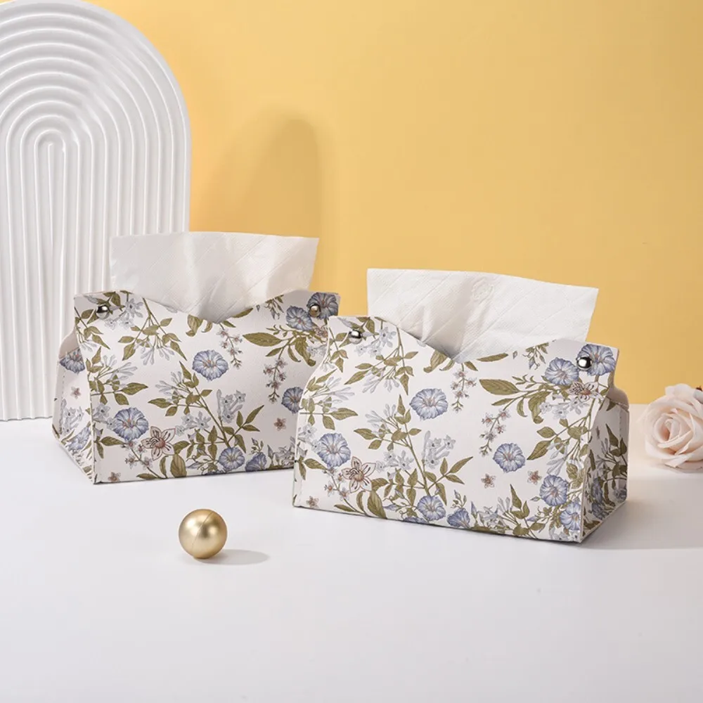 

Floral Light for Living Room Bedroom Dorm Office Decoration Countertop Ornament Storage Tissue Box with Soft Glow Design 124