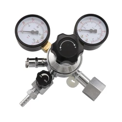 3000PSI Pressure Dual Guage Co2 Regulator with Safety Pressure Relief Valve Homebrew Keg Kegerator Beer Regulator W21.8