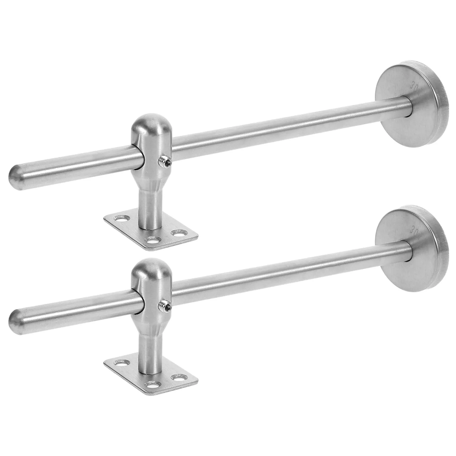 2Pcs Adjustable Stainless Steel Stair Handrail Brackets Wall Mounted Railing Support for Indoor Stair Banisters