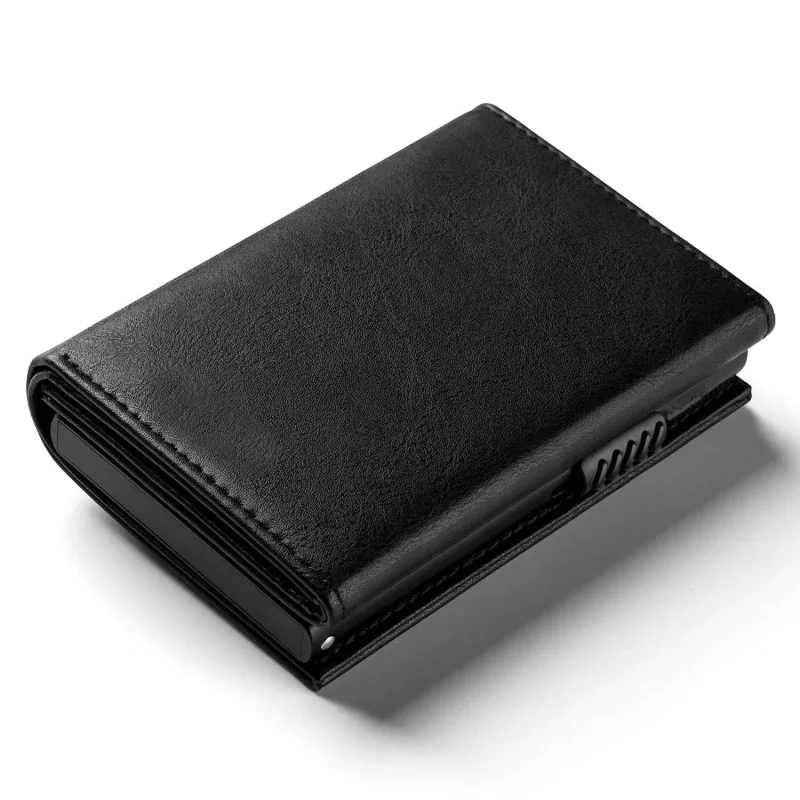 

Busin RFID Men's Wallet Multi-Card Slot Side-Open Document Holder Coin Purse Soft Leather OL Sle Pure Color Horizontal