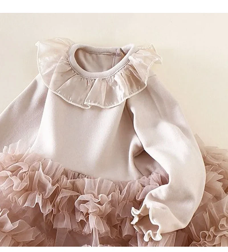 2026 New Summer Baby Dress 9M-4T Cute Lace Toddler One Piece Clothes Sweet Color Blocking Infant Girls Puff Skirt