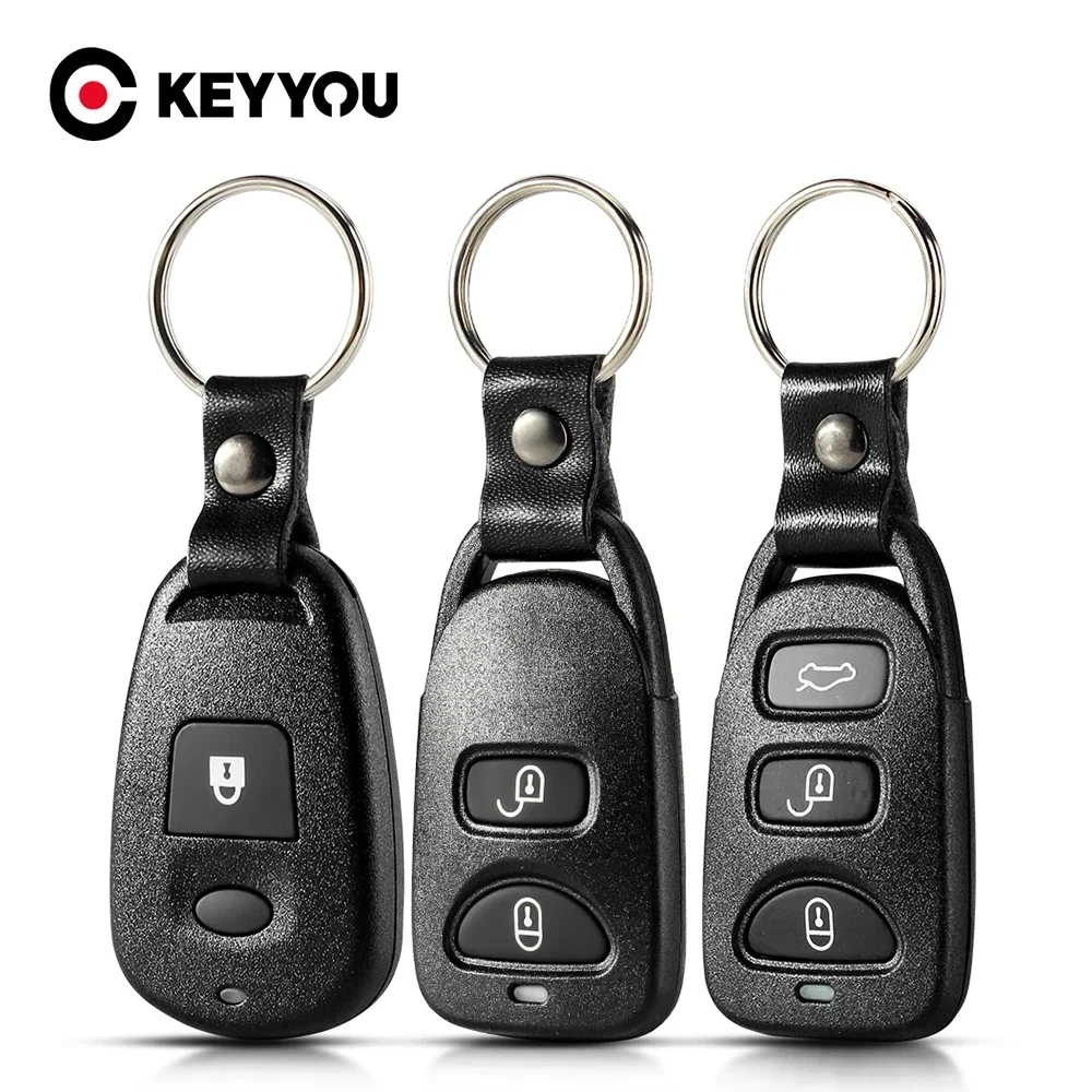 KEYYOU For Hyundai Kia Elantra Tucson Sonata Santa FE Carens Replacement 2+1 2 3+1 Buttons Car Remote Key Case Shell Fob Cover