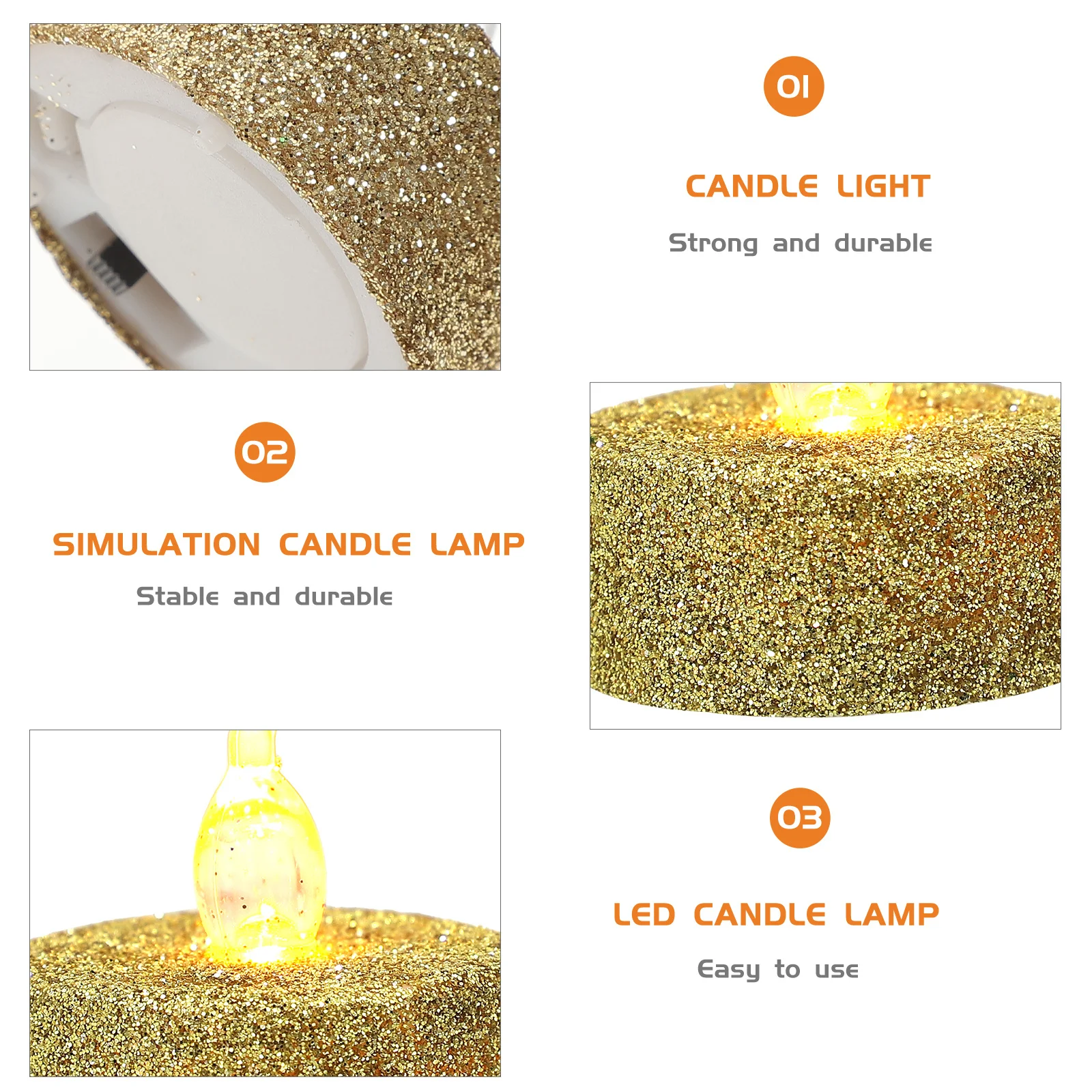

12Pcs Flameless LED Lights Realistic Flicker Effect Tea Light Candles for Party Cafe Decoration Smoke Free Safe Lighting
