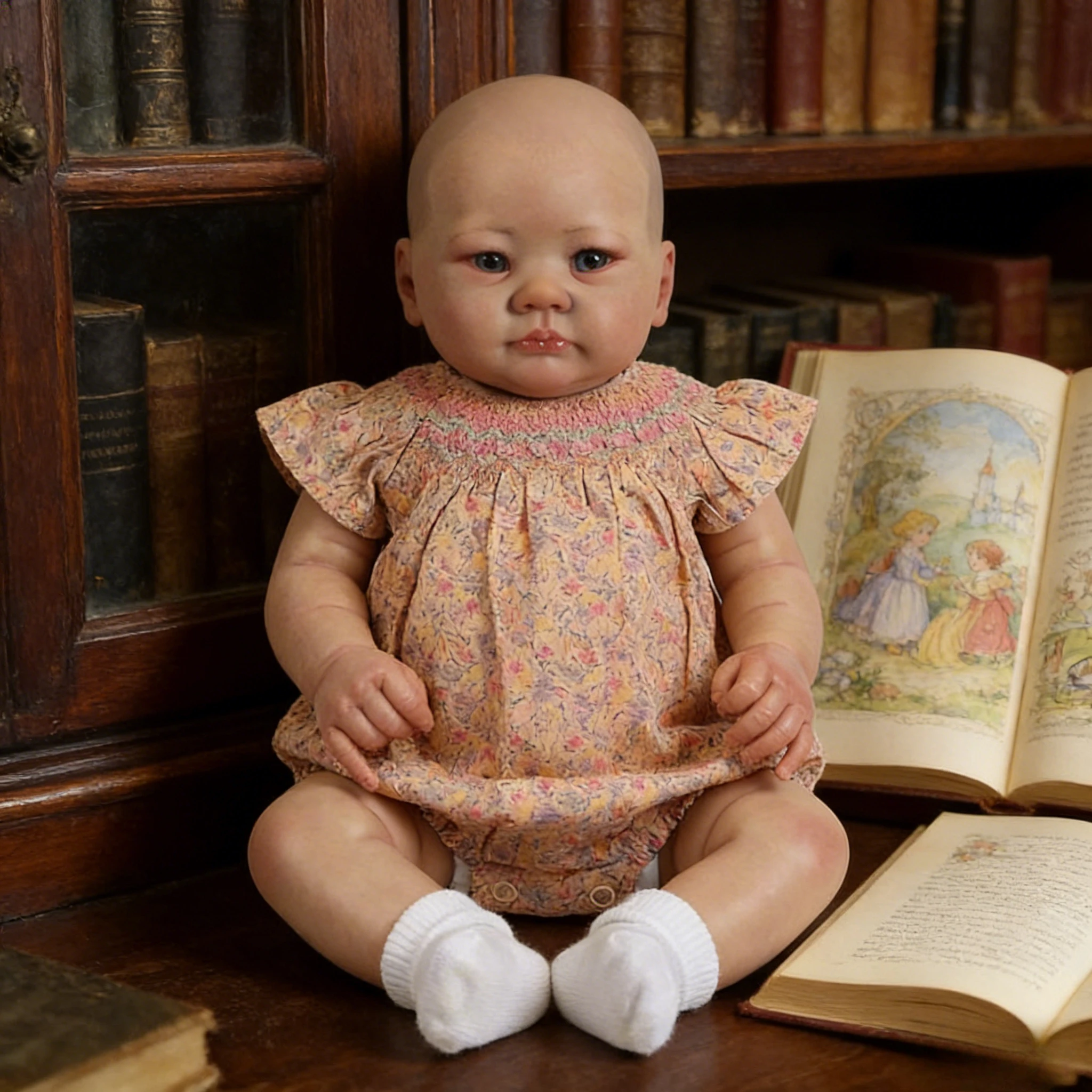 Muñeca Reborn de 48 cm, Cuerpo de Algodón Suave, Muñeca Lali - Linda Niña con Cabello Pintado, Muñeca Bebé para Niños