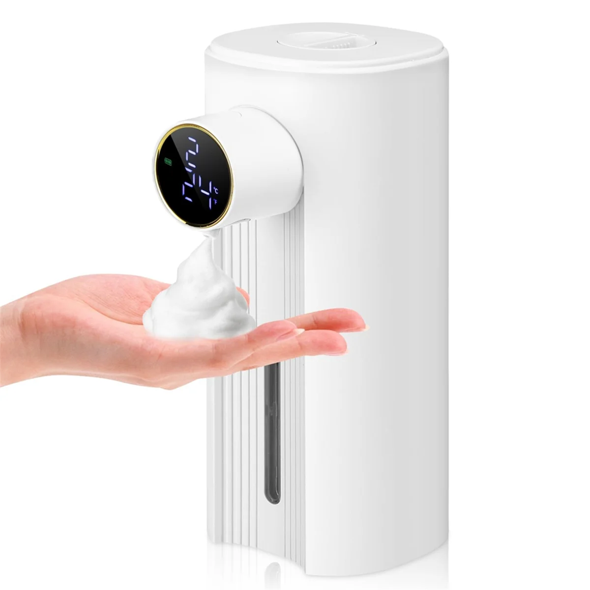

AT53 Touchless Automatic Foaming Soap Dispenser 11.83Oz, 5 Adjustable Levels, Suitable For Kitchen & Bathroom Foam White