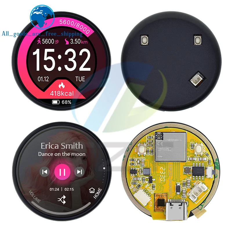 Imagem -03 - Lvgl Tela Inteligente para Arduino Módulo Lcd Wifi Bluetooth Touch Esp32 Lvgl 1.28 240x240 Ips Esp32