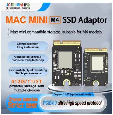 JCID M4 Mac Mini SSD 2TB 1TB Harddisk Internal Solid State Hard Disk SSD Drive PCB Board for MAC MINI M4 Capacity DIY Tools Set