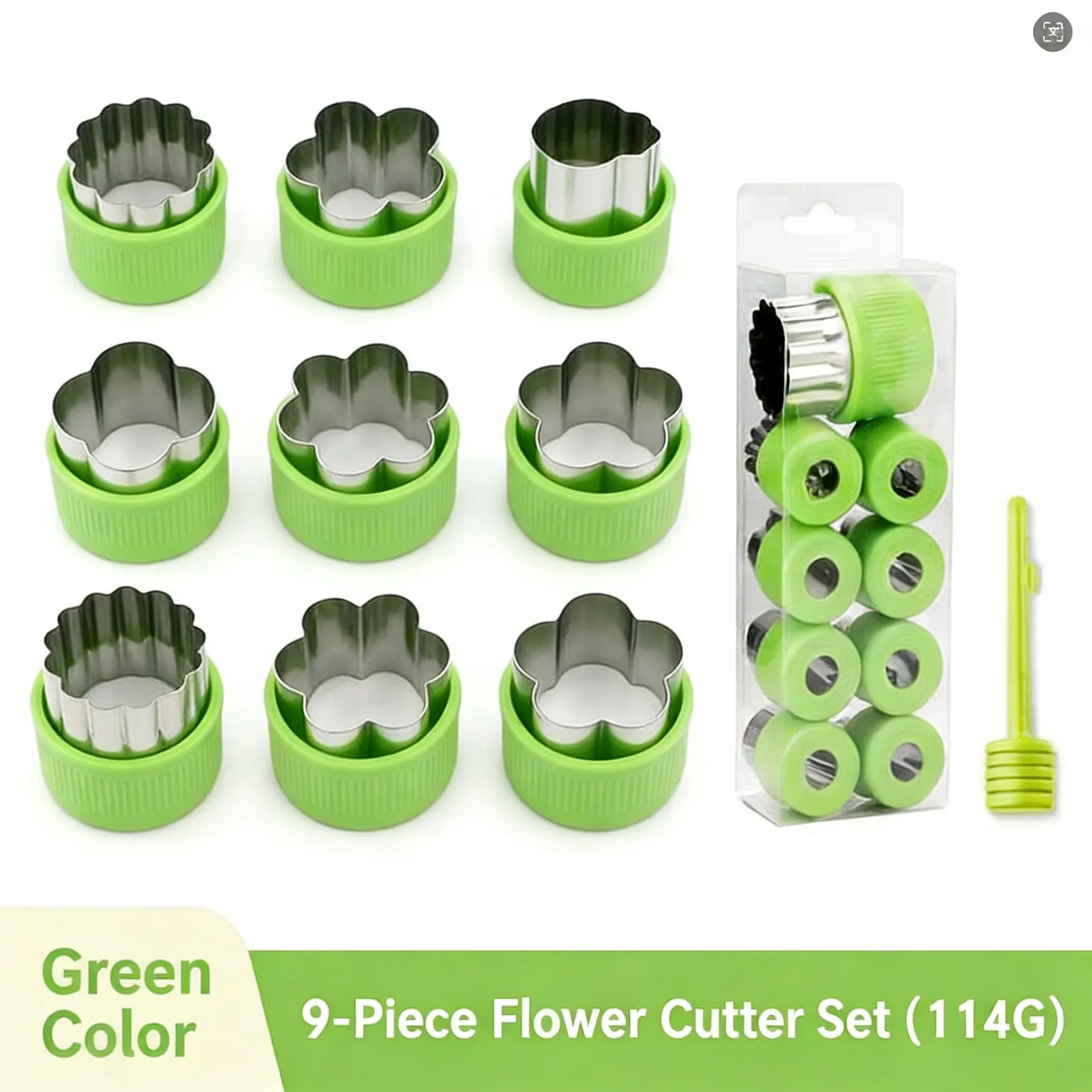 Food Decorating Mold Set,9 Stainless Steel,Home Baking,Safety Handle,For Kids & Bakers