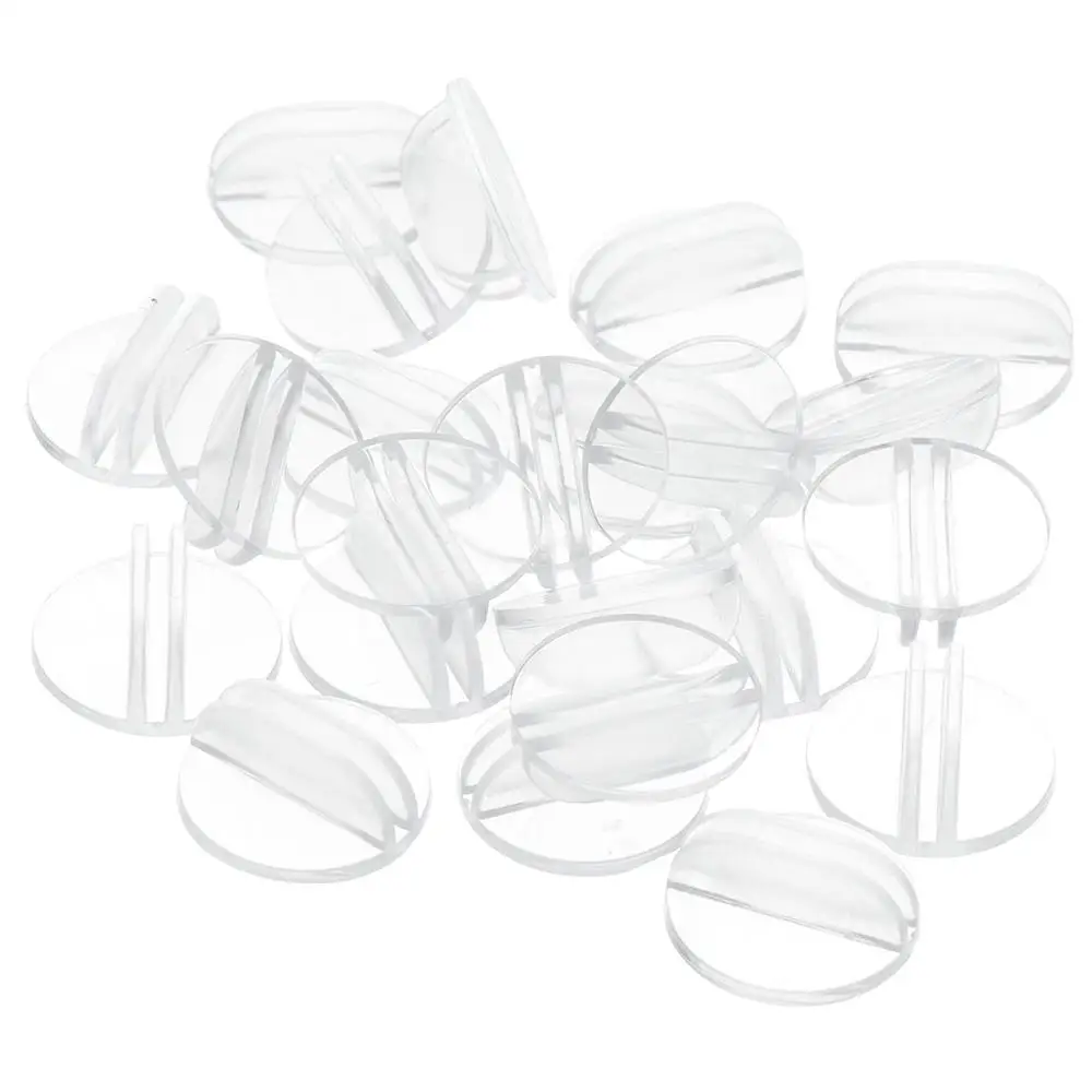 100 Pcs Game Card Stands,Transparent Plastic Card Holders,Miniature Card Bases Clear Paper Board Clips for Business Cards