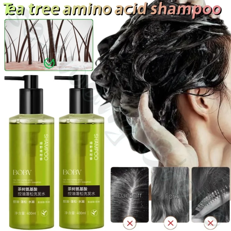 

BOBV tea tree amino acid fluffy and smooth shampoo soothes hair follicles, strengthens hair and prevents hair breakage