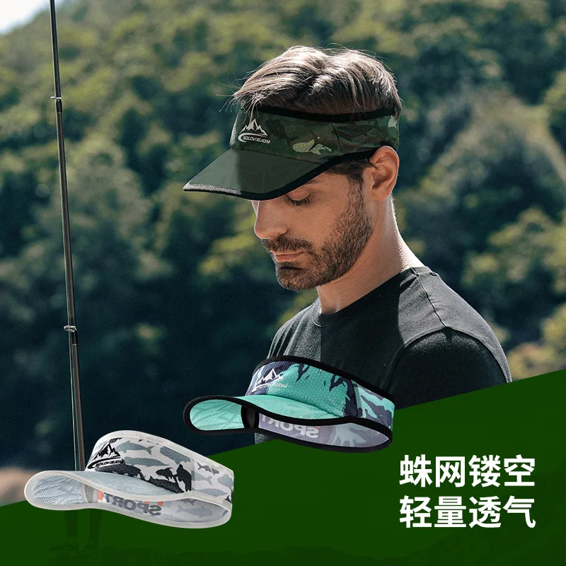 2024 men's summer Sports sun-proof cap,outdoor hiking fishing cycling UV-proof sweat absorbent breathable Running visor cap