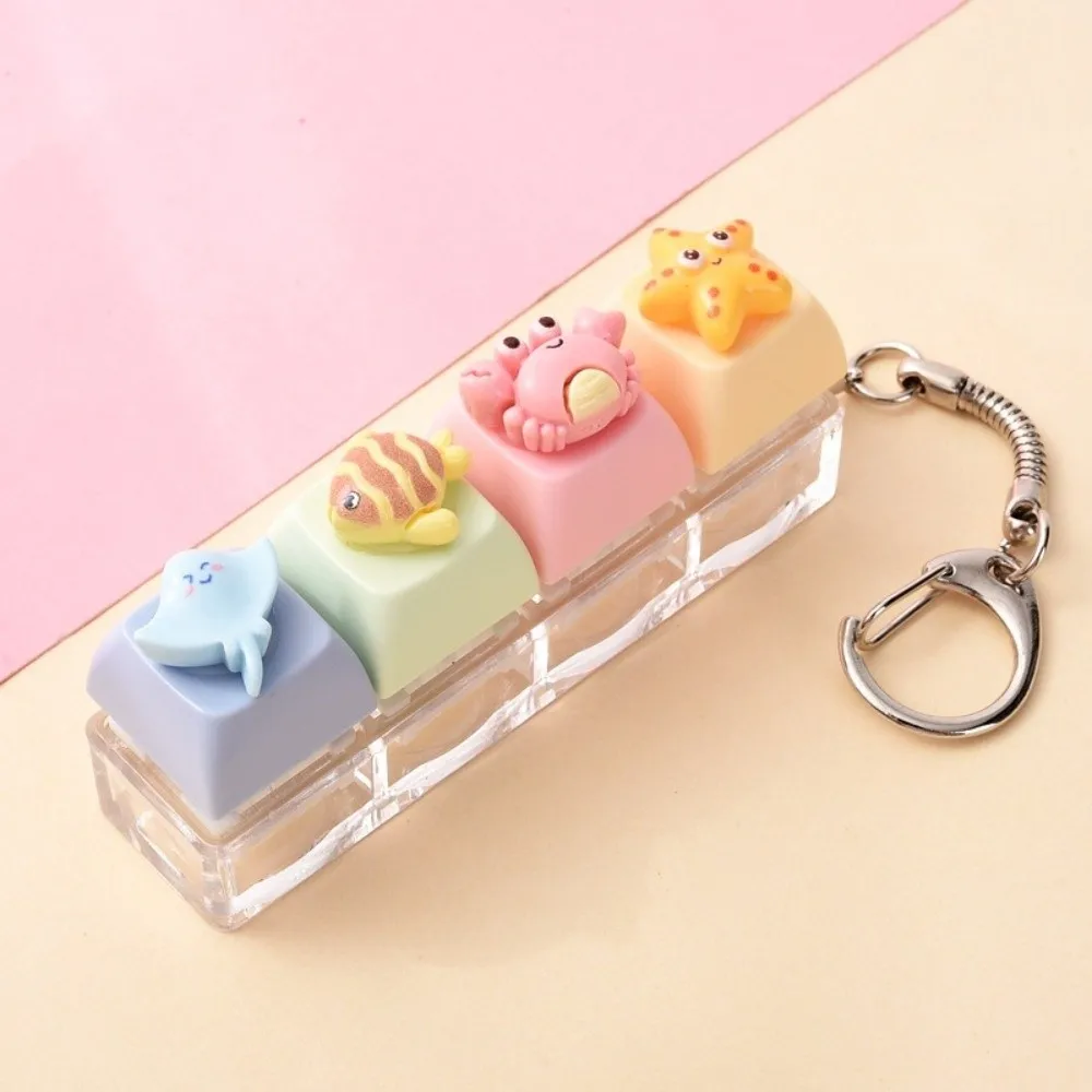 4 Keys Marine Life Keyboard Fidget Toy Sensory Toys Stress Relief Fidget Clicky Button Relaxing Anxiety Relief