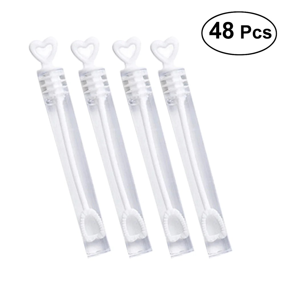 48 Uds. Conmemorar el amor tubo de burbujas palos para niños varitas de boda recuerdos de fiesta