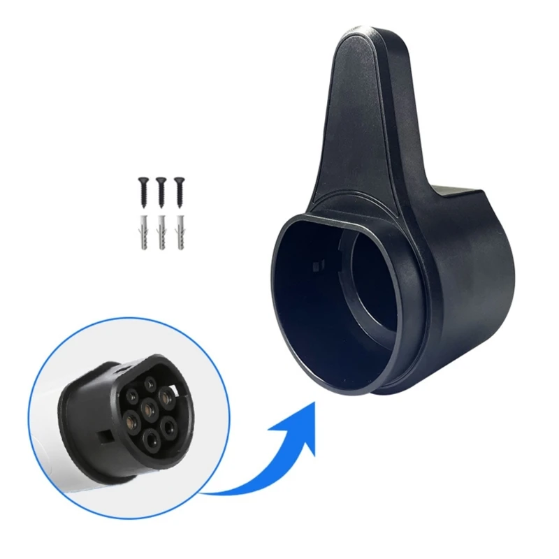 Holder Nozzle Holsters Dock for SAE J1772 and Cable Holder, Type1 Plug Dock Wall Mount Charging Cable Holder